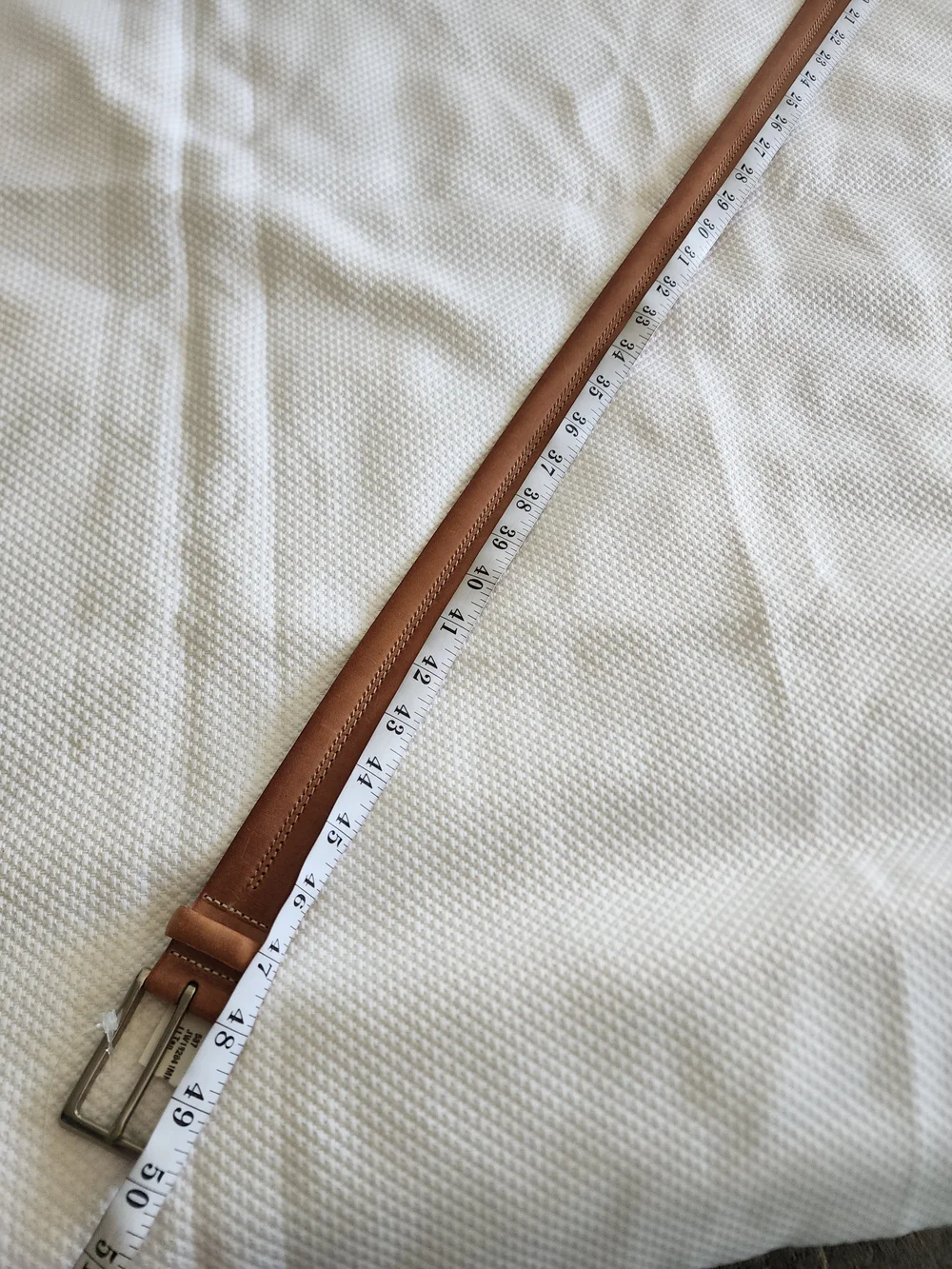 John W. Nordstrom Tan/Brown Leather Belt with Silver Buckle